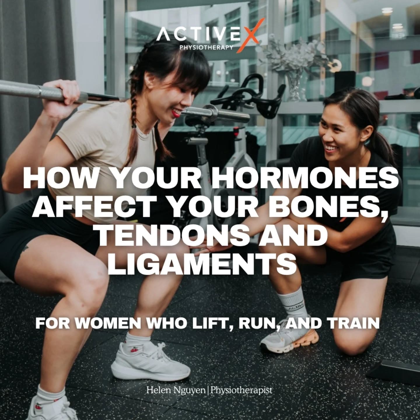 Estrogen has receptors on your bones, tendons, and ligaments. It directly maintains all three. When 
