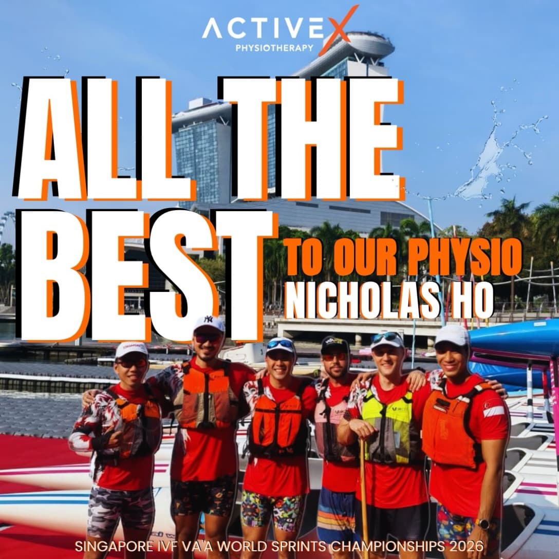 Good luck to our physio Nick who’s representing Singapore in the upcoming IVF Va’a World Sprint Cham