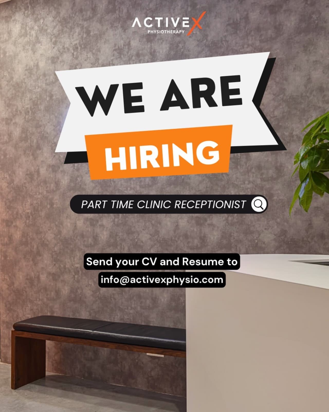 We are hiring a Part Time Clinic Receptionist!

If you think you’re a great fit with the team at Act