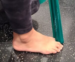 Physio Helen demonstrates Big Toe exercise